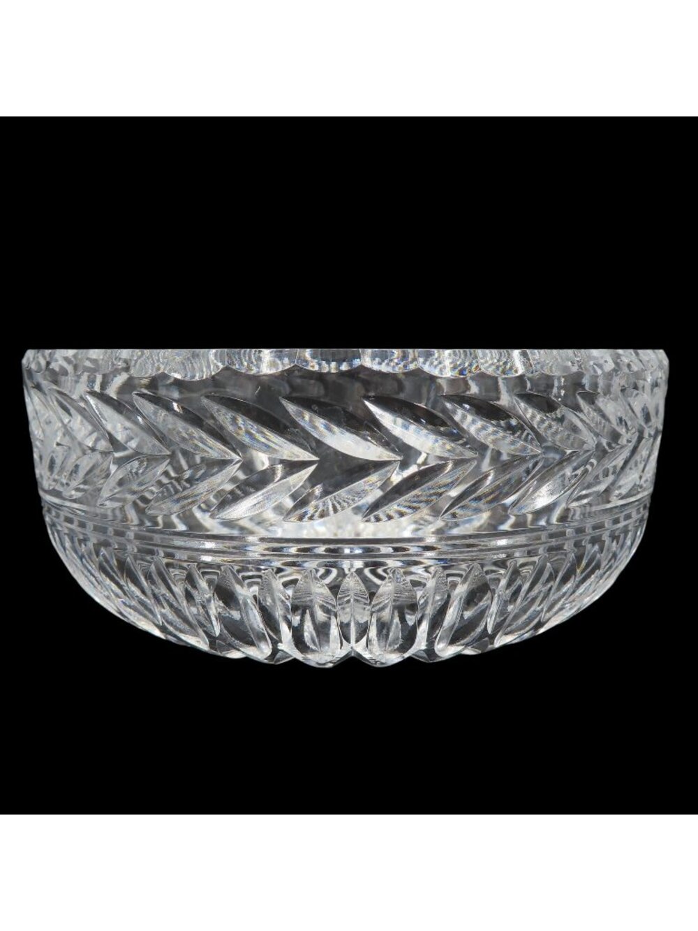 Stuart Arundel 5.9in Cut Laurel Panels Crystal Bowl Candy Dish Trinket Jewelry
